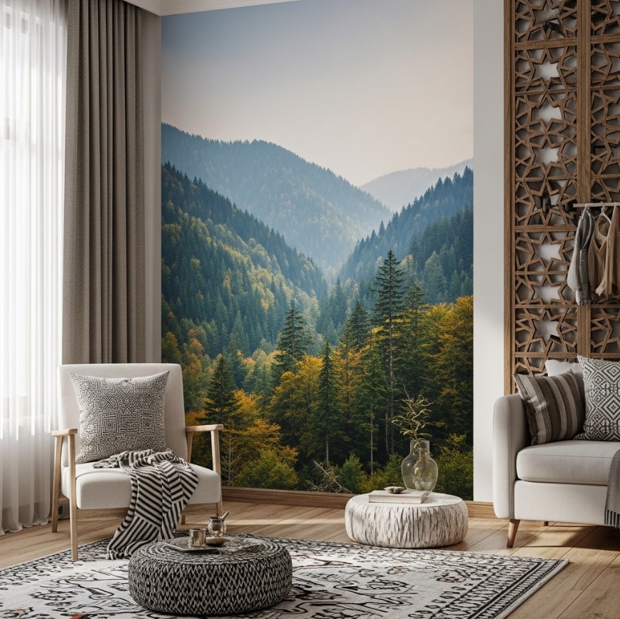 Dağlı Orman Manzara